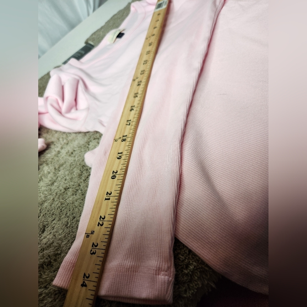 Universal Thread Light Pink Ribbed Long Sleeve Dress XXL - Picture 10 of 13
